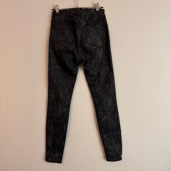 FRAME Le Skinny De Jeanne Python Black & Silver Skinny Jeans - Picture 5 of 8